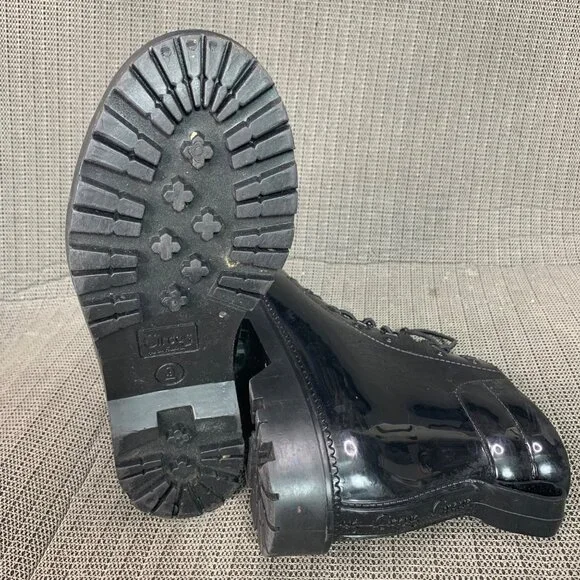 Circus By Sam Edelman Womens Size 9 Black Patent Combat Boots - Picture 7 of 8